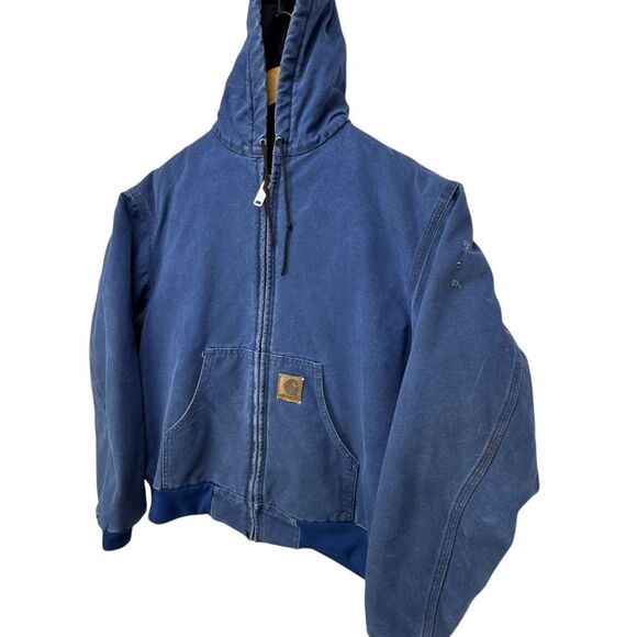 Carhartt Active Jacket Quilt Lined Mens Large J68 BLU Blue Sandstone - Picture 12 of 16